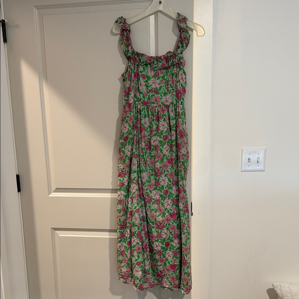 Banjanan Green and Pink Floral Dress